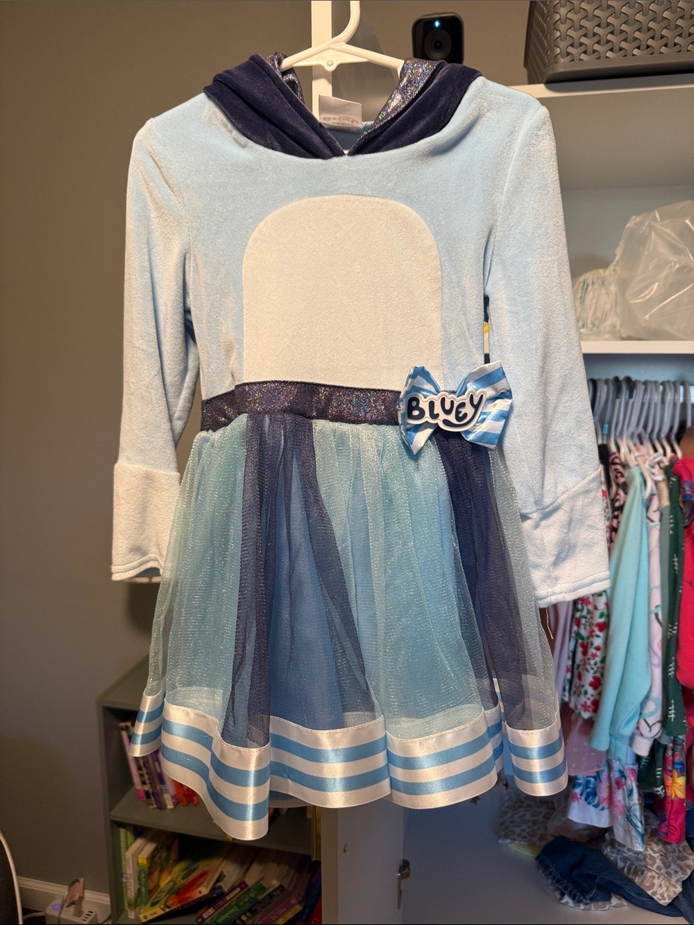 Bluey Sparkle Hooded Tulle Dress for Kids